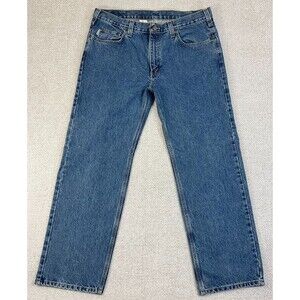 Carhartt Jeans Men’s 38x30 Traditional Fit Blue Denim Workwear B480 DVB